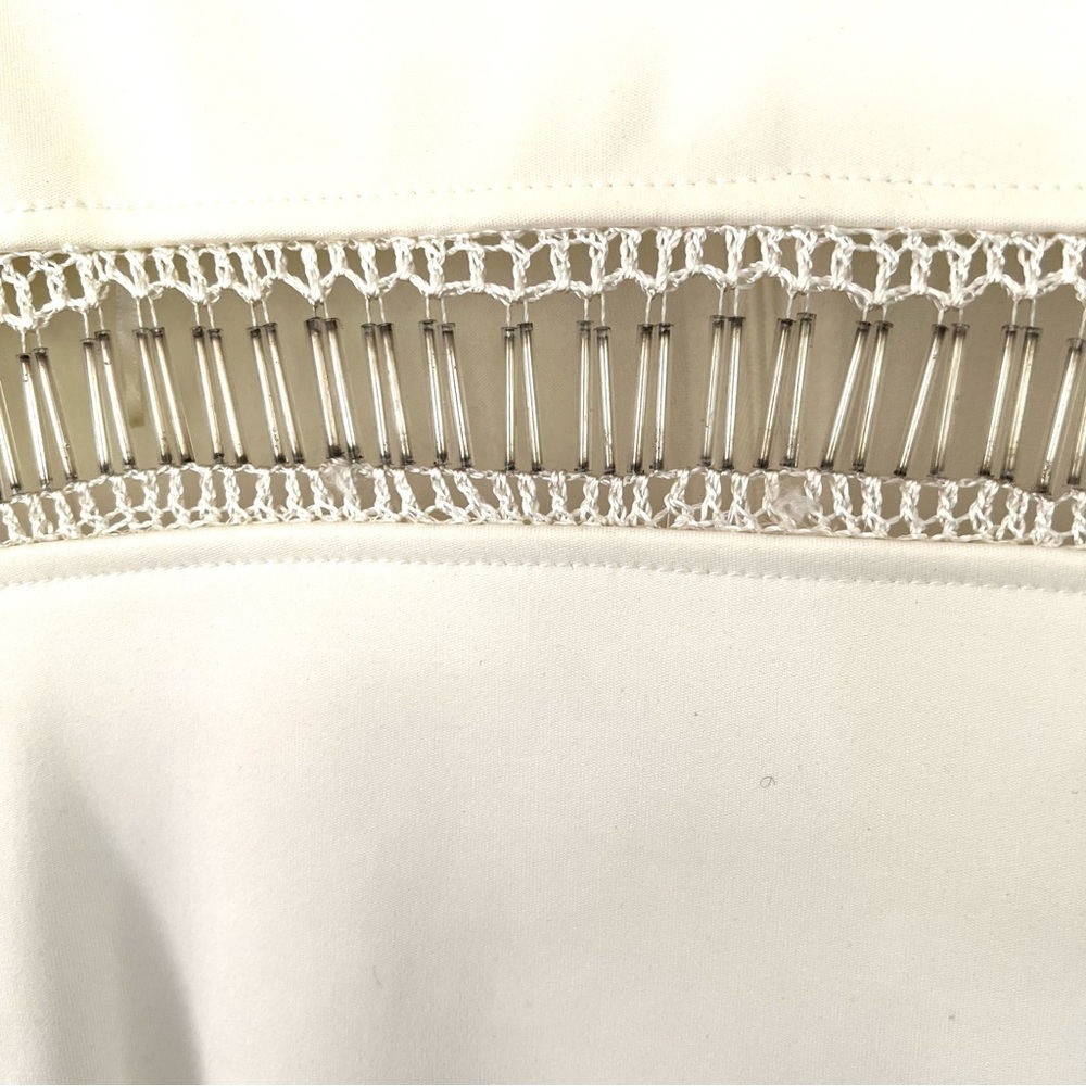 Forever Unique NWT Cream Beaded Sleeve Short Sheath Cocktail Dress - Picture 6 of 10